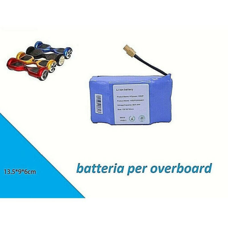 foto del prodotto trade shop traesio batteria ricaricabile ricambio per smart balance hoverboard 36 volt 4000 mah 