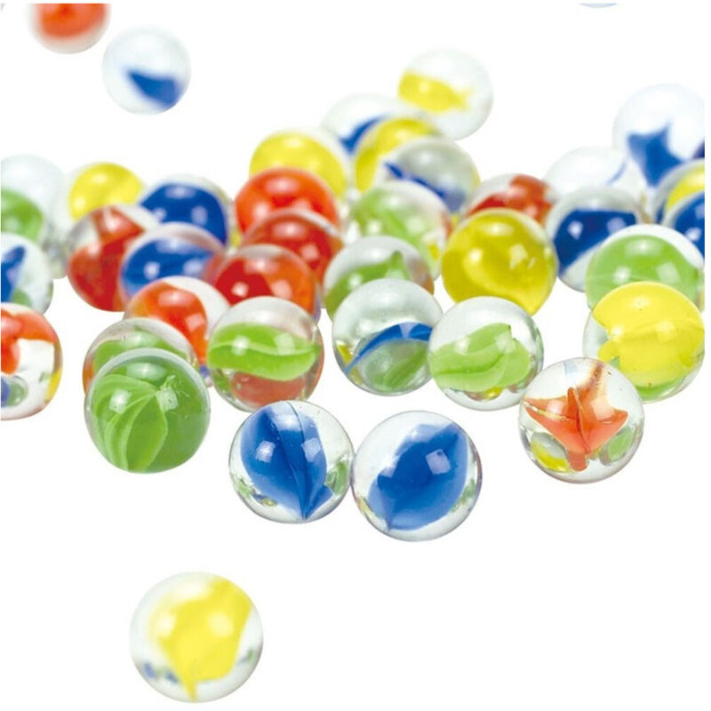 foto del prodotto trade shop traesio biglie sacchetto palline di vetro marmo pallina biglia multicolore gioco bambini 