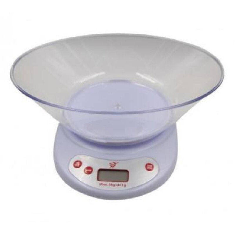 foto del prodotto trade shop traesio bilancia da cucina alimenti elettronica digitale precisione con ciotola 5kg 