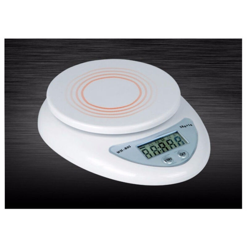 foto del prodotto trade shop traesio bilancia da cucina digitale precisione da 1gr a 5kg con tasto tara display lcd 