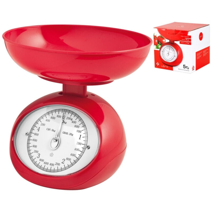foto del prodotto trade shop traesio bilancia da cucina meccanica lancetta classica da 0 a 5 kg vari colori 