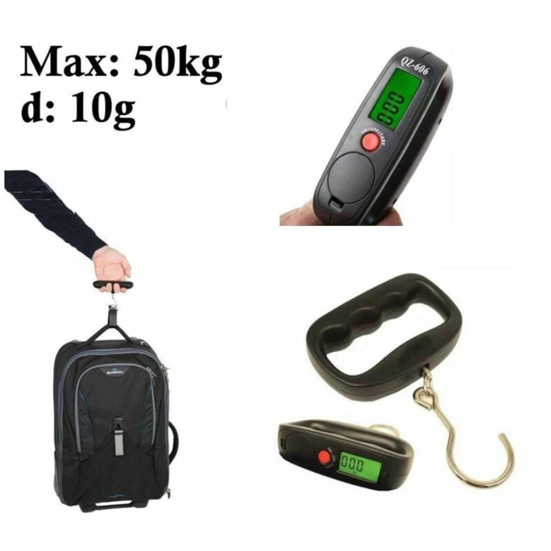 foto del prodotto trade shop traesio bilancia da viaggio 10g 50kg pesa valigia valigie bagagli digitale portatile 