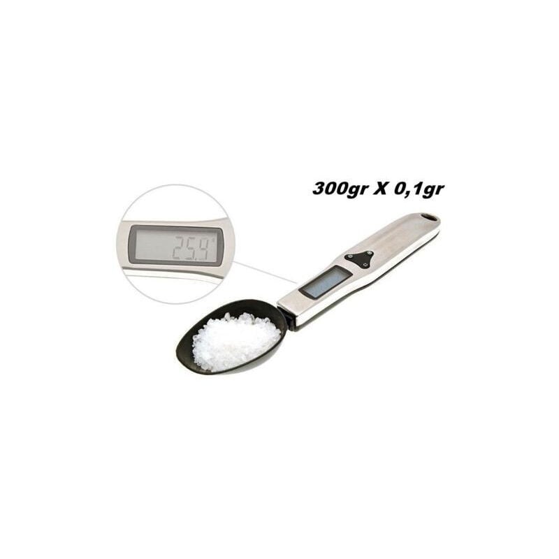 foto del prodotto trade shop traesio bilancia digitale di precisione a cucchiaio con display 300gr x 0,1gr 