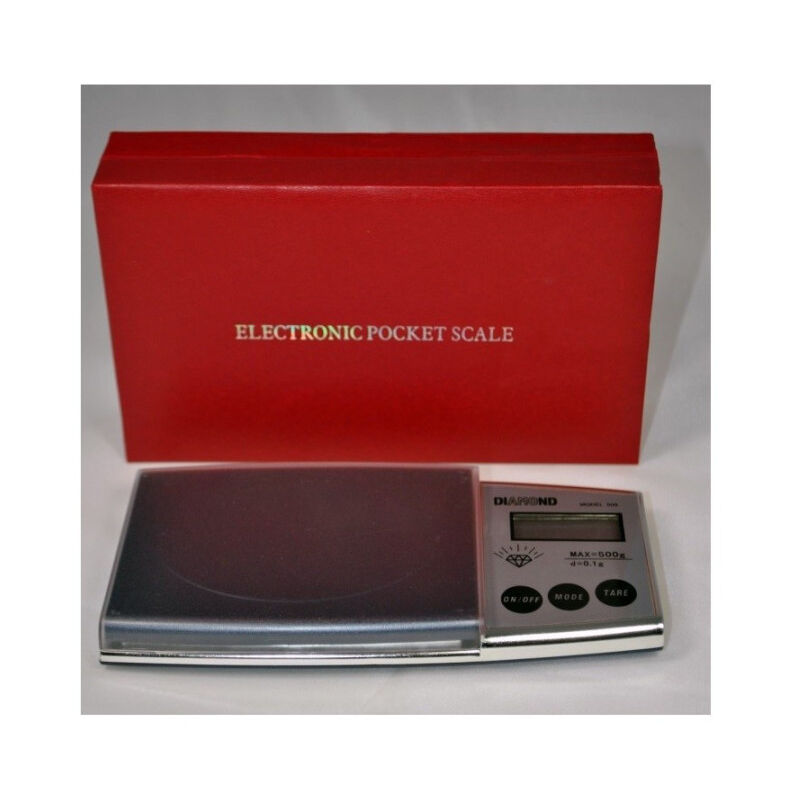 foto del prodotto trade shop traesio bilancia digitale di precisione display lcd da 0,1g a 500g bilancino pesa oro 