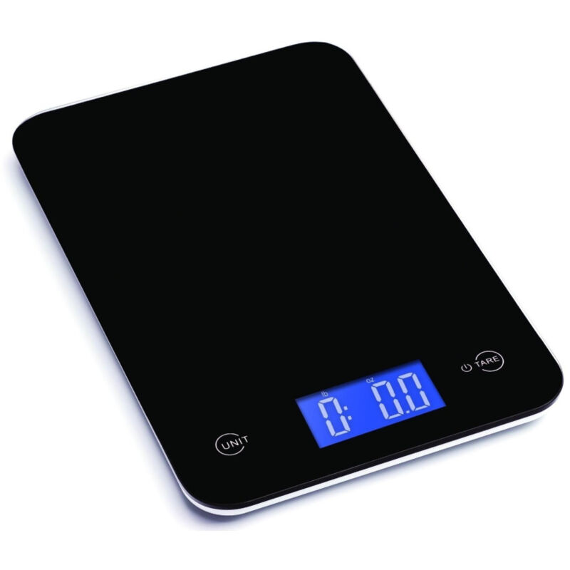 foto del prodotto trade shop traesio bilancia digitale lcd piatto ripiano in vetro da cucina 5kg da1gr a 5kg touch 