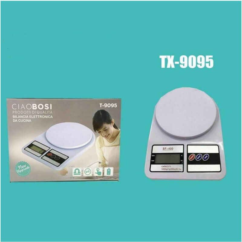 foto del prodotto trade shop traesio bilancia elettronica da cucina alimenti digitale display peso 5 kg tx 9095 
