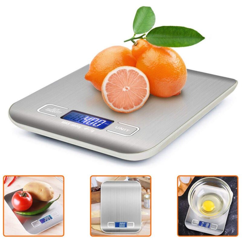 foto del prodotto trade shop traesio bilancia elettronica digitale da cucina digitale in acciaio inossidabile max 5kg 