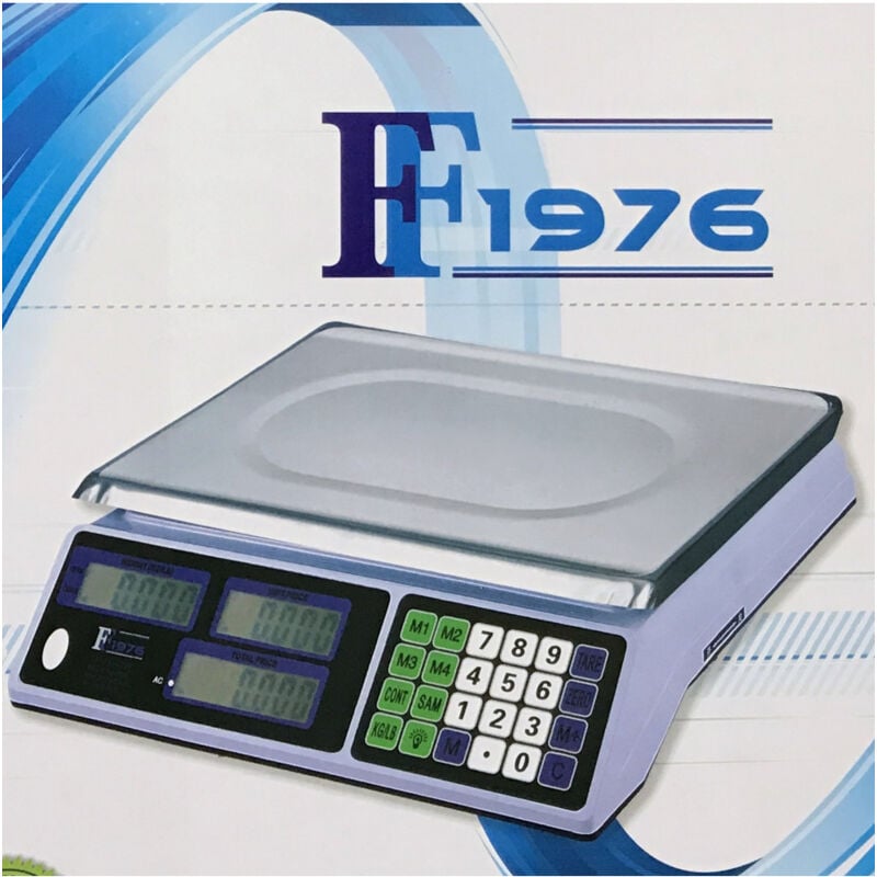 foto del prodotto trade shop traesio bilancia elettronica digitale professionale in acciaio inox da 5 gr. a max 40 kg 