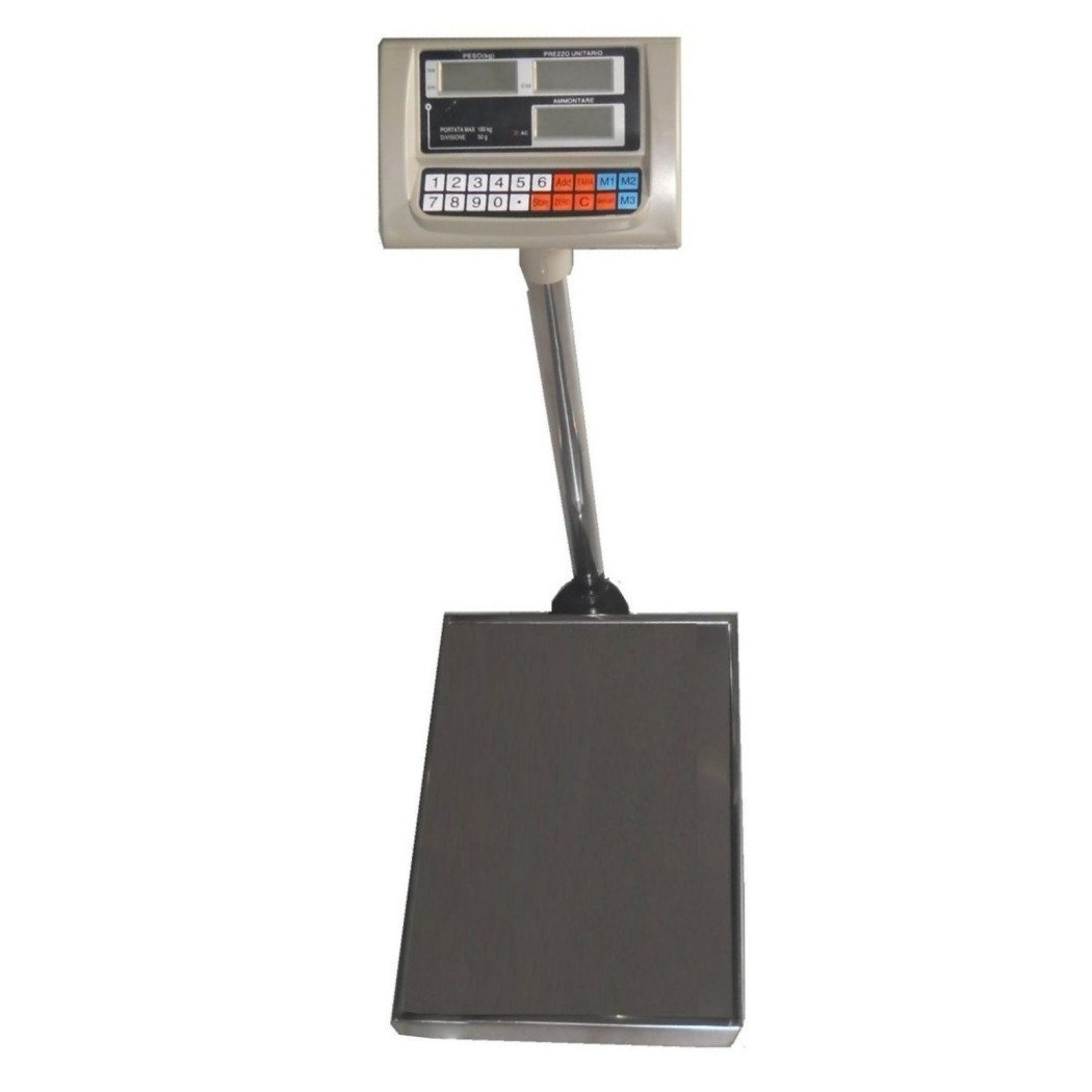 foto del prodotto trade shop traesio bilancia elettronica professionale 100kg display digitale con asta 