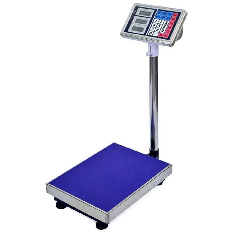 foto del prodotto trade shop traesio bilancia industriale con pedana fino a 150 kg con schermo display lcd cw585 