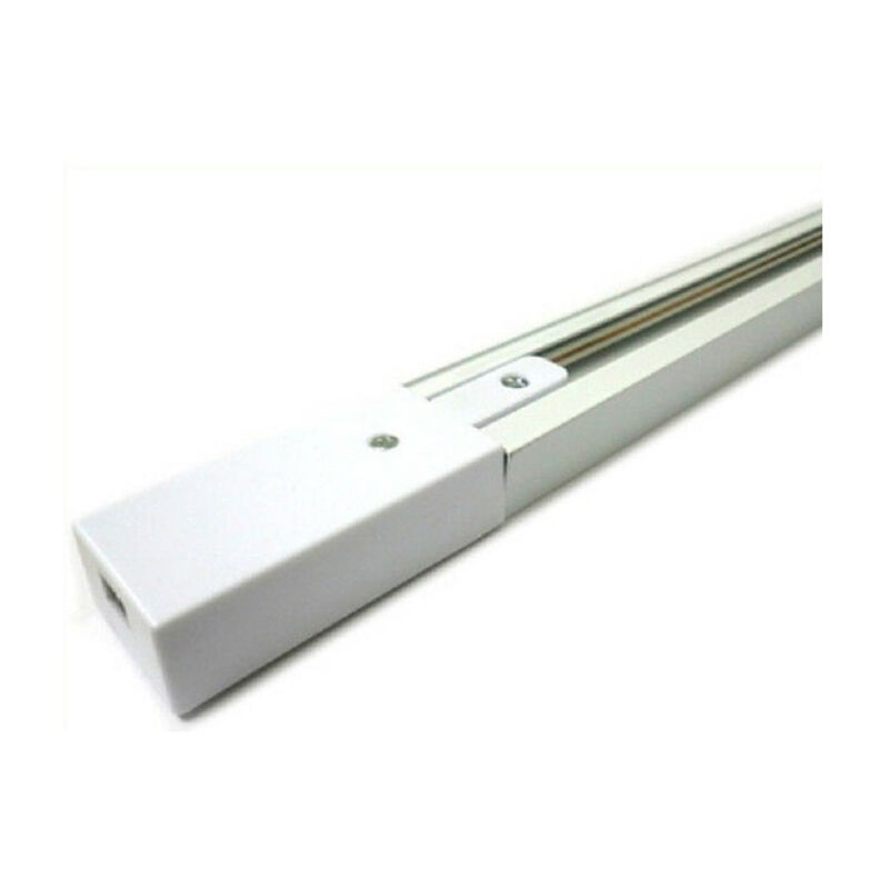 foto del prodotto trade shop traesio binario 2mt elettrificato 2poli rinforzato monofase bianco faro a pista pista 2b 