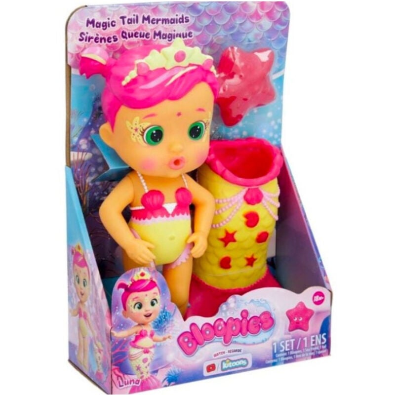 foto del prodotto trade shop traesio bloopies magic tail sirenetta magica bambola luna giocattolo per bambine et 18 