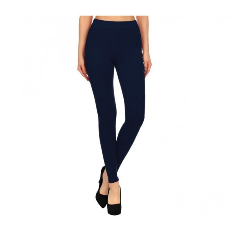 foto del prodotto trade shop traesio bm03 leggings da donna in cotone elasticizzato colori alla moda grigio nero blu blu s m