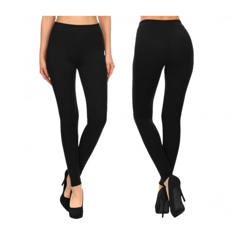 foto del prodotto trade shop traesio bm03 leggings da donna in cotone elasticizzato colori alla moda grigio nero blu nero s m