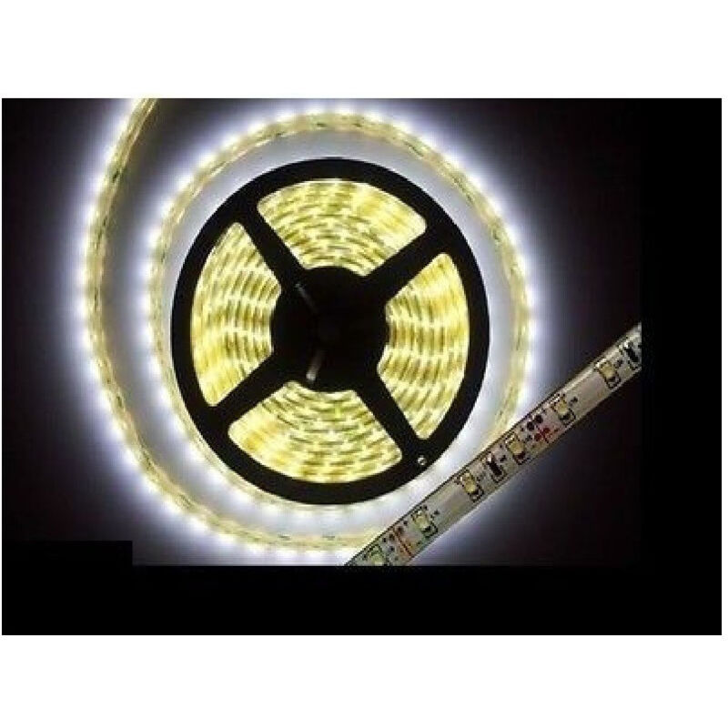 foto del prodotto trade shop traesio bobina striscia led 3528 flessibile 5m adesiva luce calda interno esterno ip65 