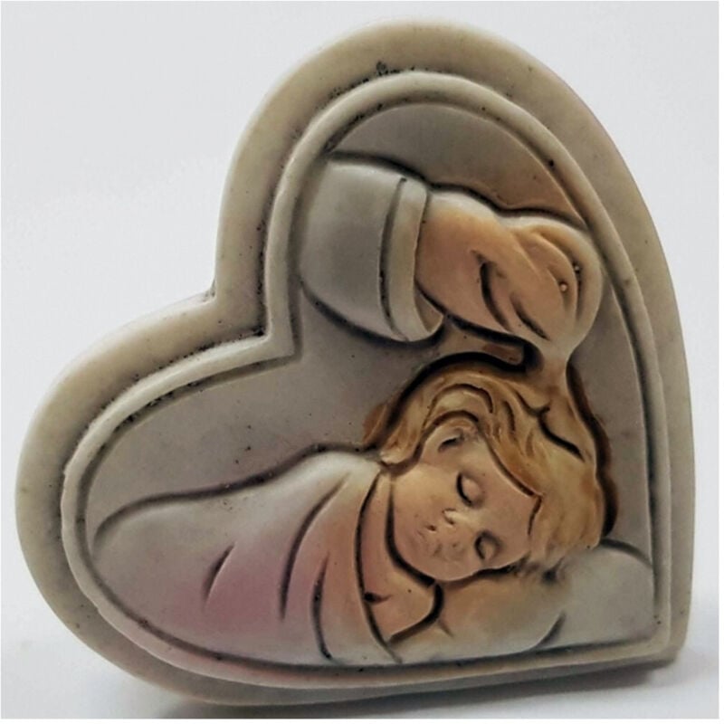 foto del prodotto trade shop traesio bomboniera bomboniere cuore battesimo bambina sacra sacramento bianco ceramica 