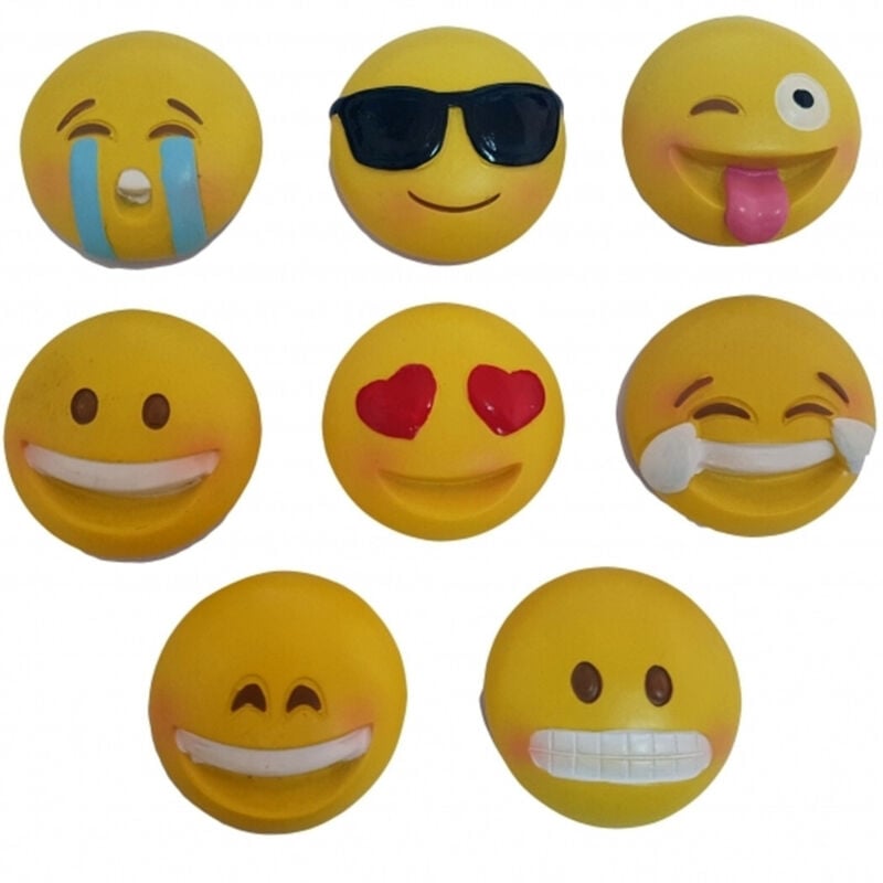 foto del prodotto trade shop traesio bomboniera faccine emoji emoticon in ceramica con calamita per compleanno 18anni 