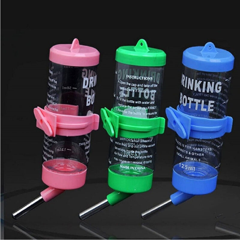 foto del prodotto trade shop traesio borraccia criceti piccoli animali 125ml acciaio plastica design sfera antigoccia 