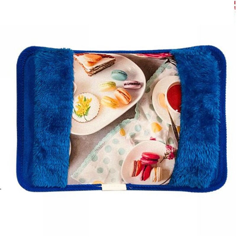 foto del prodotto trade shop traesio - borsa acqua calda elettrica macaron con tasca scalda mani vari colori fantasie -