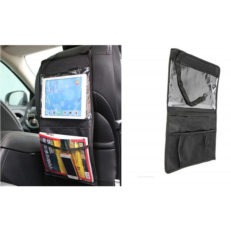 foto del prodotto trade shop traesio borsa organizer salva spazio tablet portaoggetti auto tasca 30x52cm sedile rete 