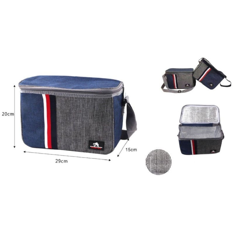 foto del prodotto trade shop traesio borsa termica bicolor 29x15x20cm 12lt borsetta porta pranzo spiaggia mare 12819 