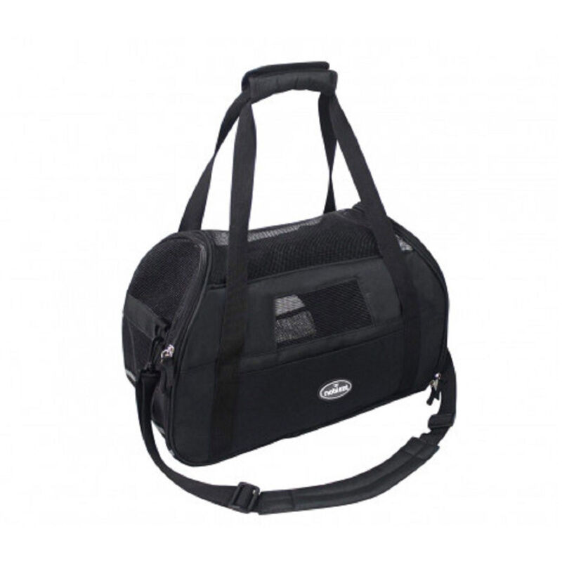 foto del prodotto trade shop traesio borsa trasportino animali nobleza con prese d aria 42 x 20 x 29 cm taglia m nero