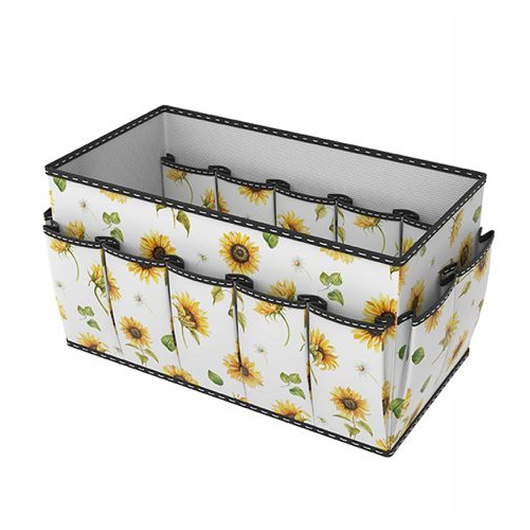 foto del prodotto trade shop traesio box scatola salvaspazio 15 tasche contenitore porta oggetti organizer 24x12.5x13 