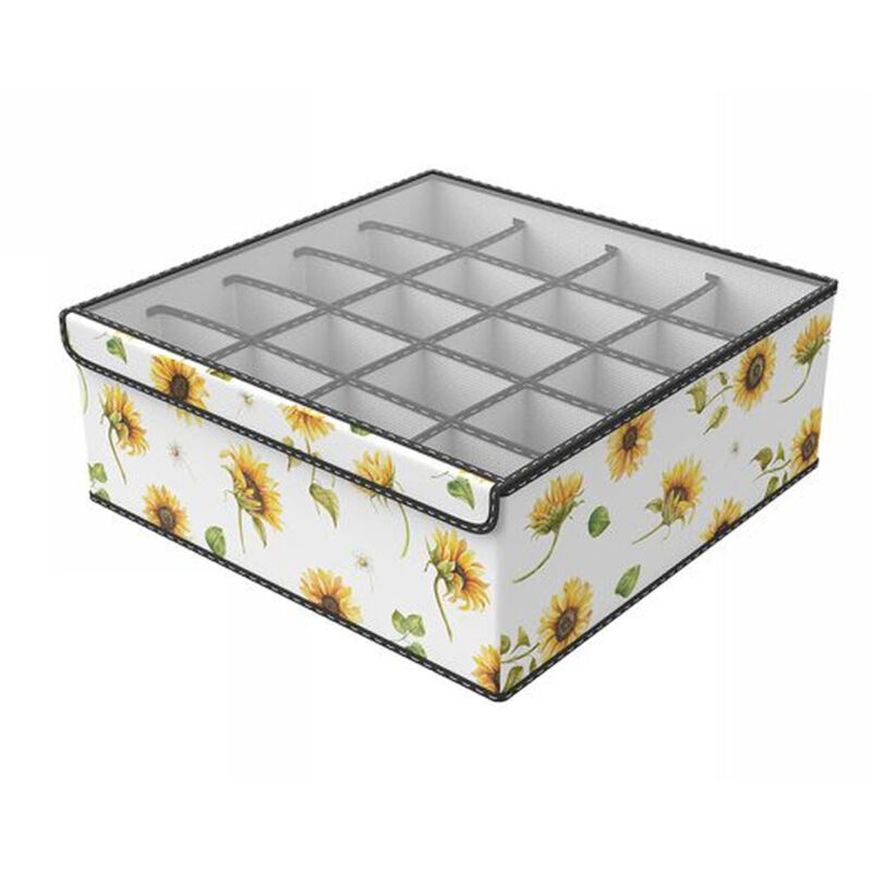 foto del prodotto trade shop traesio box scatola salvaspazio armadio 20 contenitori porta oggetti organizer 32x32x12 