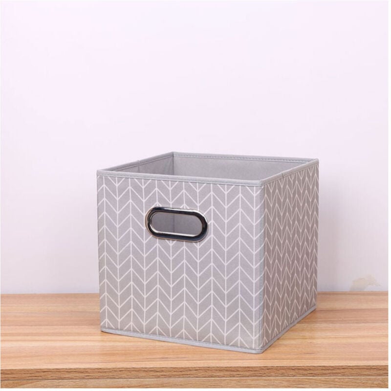 foto del prodotto trade shop traesio - box scatola salvaspazio armadio contenitore porta oggetti organizer 25x25x25 cm -