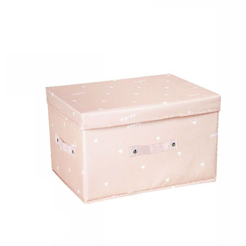 foto del prodotto trade shop traesio box scatola salvaspazio armadio contenitore porta oggetti organizer 35x30x20 cm rosa