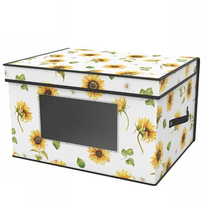 foto del prodotto trade shop traesio - box scatola salvaspazio armadio contenitore porta oggetti organizer 50x40x30 cm -