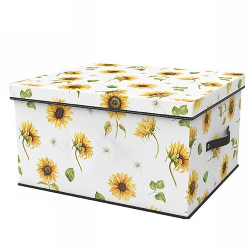 foto del prodotto trade shop traesio - box scatola salvaspazio armadio contenitore porta oggetti organizer 50x40x30 cm -