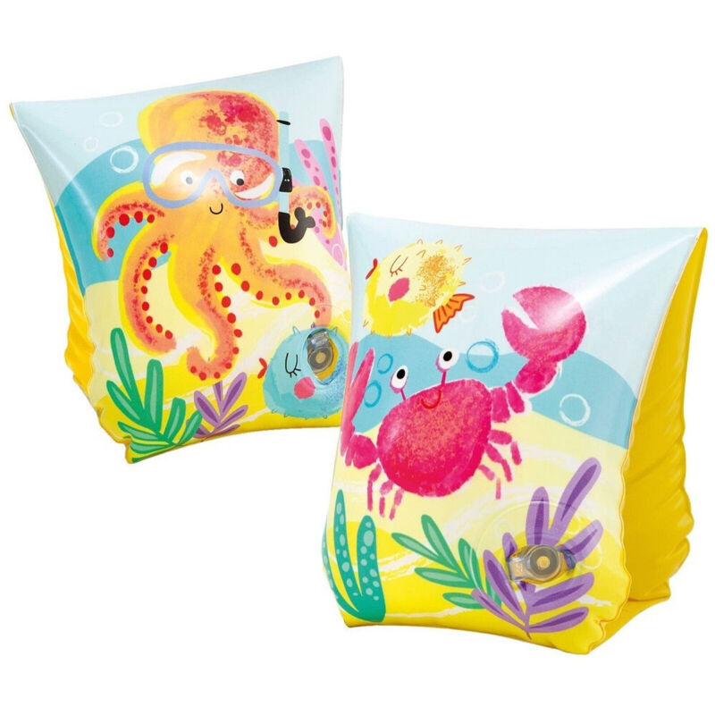 foto del prodotto trade shop traesio braccioli fun fish 23 x 15 cm multicolore bambini 3 6 anni piscina mare 58652 
