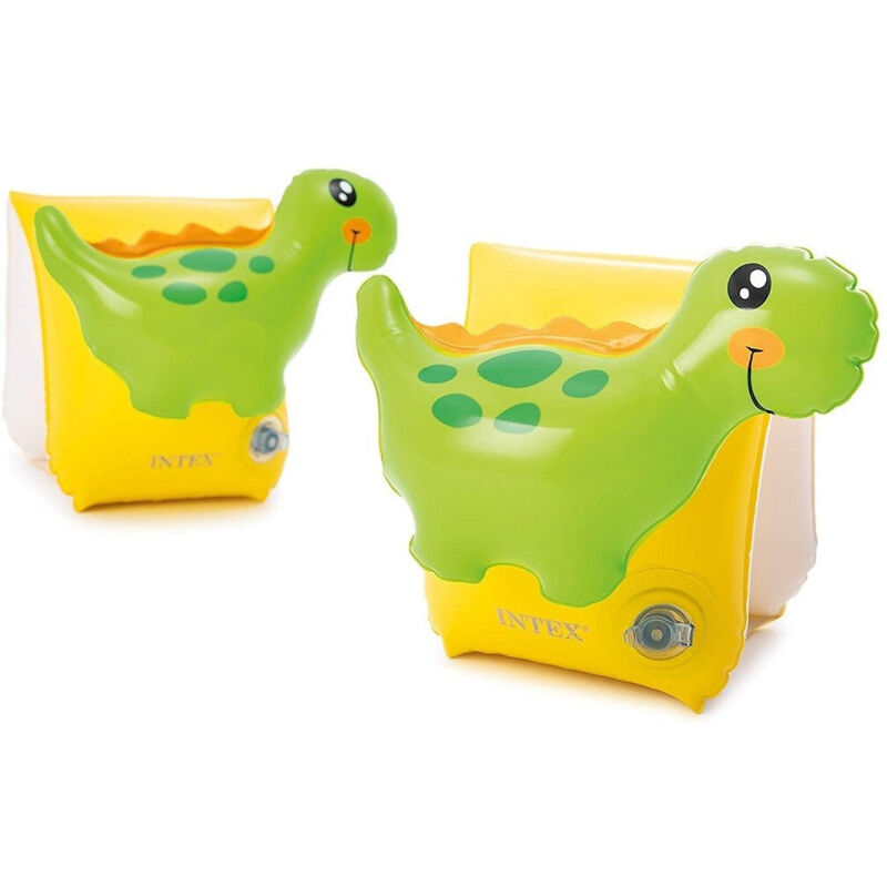 foto del prodotto trade shop traesio - braccioli gonfiabili dinosauri 23 x 20 cm per bambini dai 3-6 anni piscina 56664 -