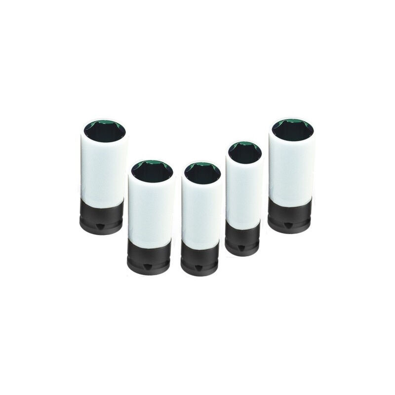 foto del prodotto trade shop traesio bussole boccole a percussione in cromo molibdeno vinilicato kit da 5 pezzi 1 2 