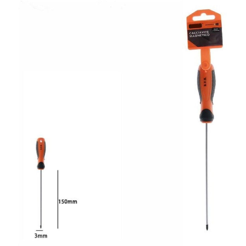 foto del prodotto trade shop traesio cacciavite giravite magnetico punta croce 3x150 mm impugnatura ergonomica 07438 