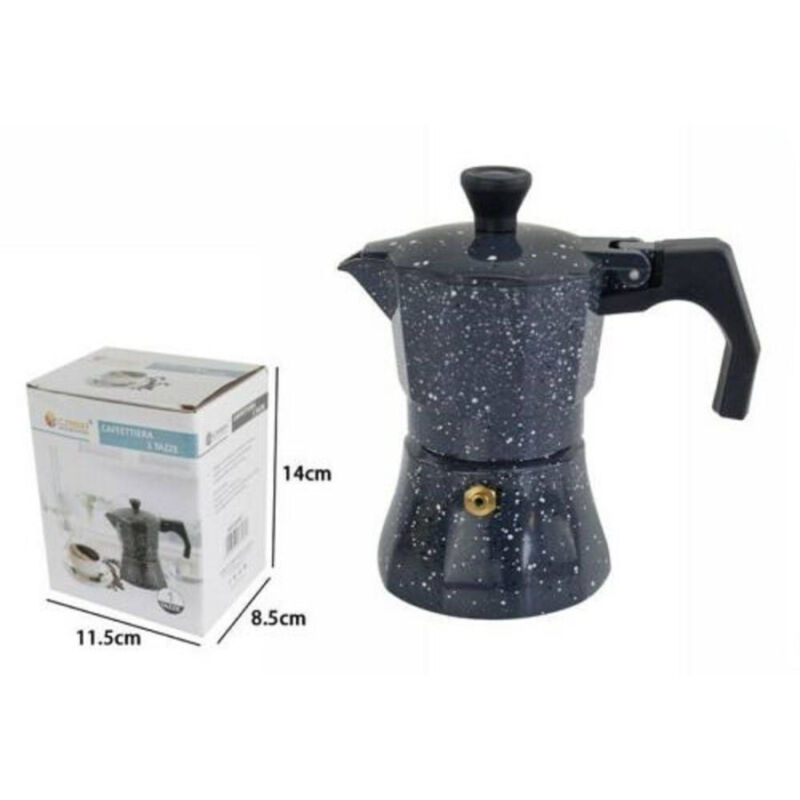 foto del prodotto trade shop traesio caffettiera moka macchinetta caff espresso effetto pietra misura 1 tazza 