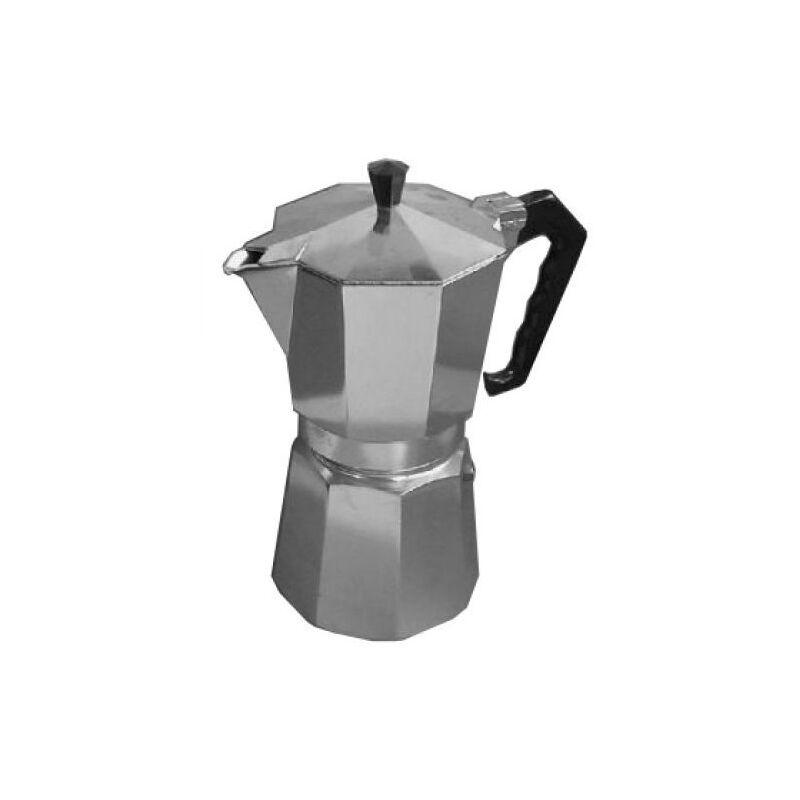 foto del prodotto trade shop traesio caffettiera moka napoletana caff 6 tazze alluminio grigio guarnizione silicone 