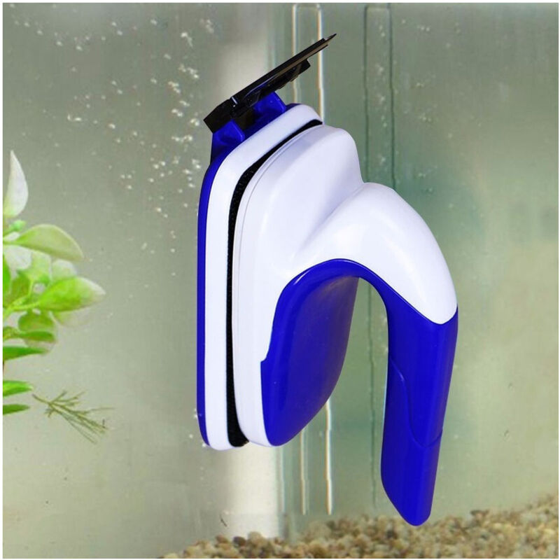foto del prodotto trade shop traesio - calamita pulizia pulitore magnetico tergi vetro per acquario con raschietto -