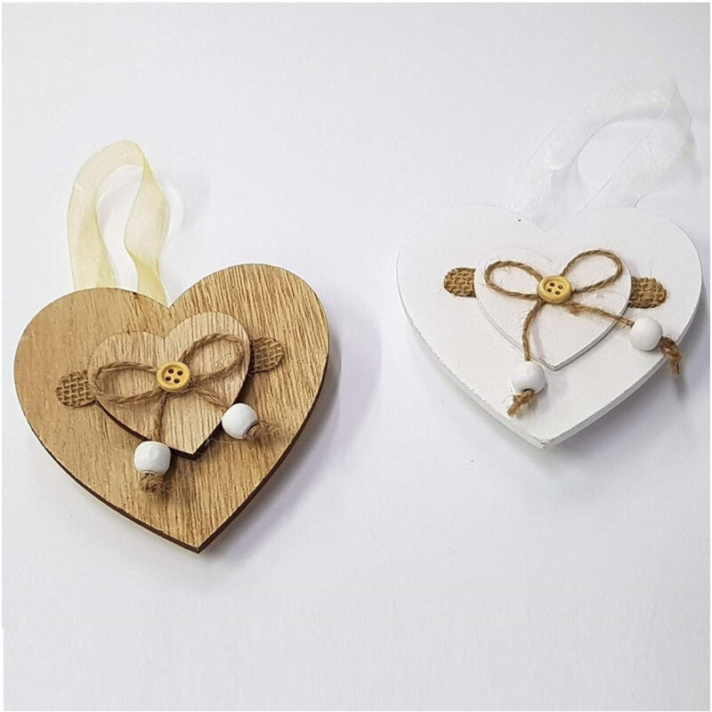foto del prodotto trade shop traesio calamite calamita 2 pezzi in legno cuore fermatenda design tende ornamento tenda 