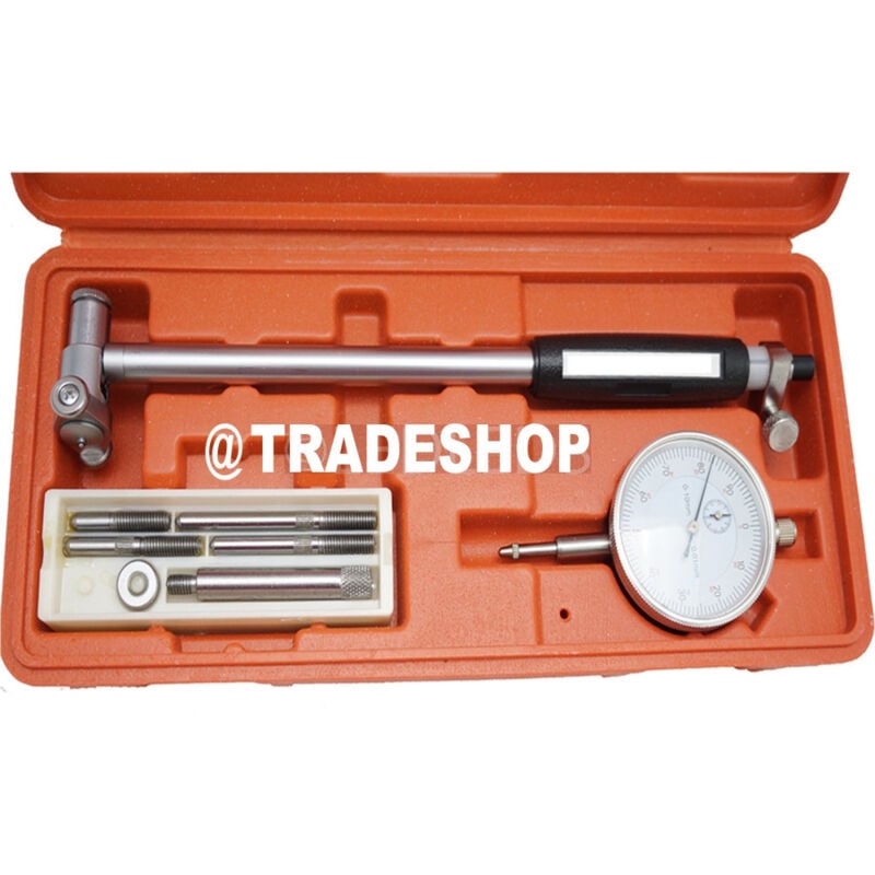 foto del prodotto trade shop traesio calibro micrometro alesametro con comparatore centesimale da 50 160mm 0 10 0.01 