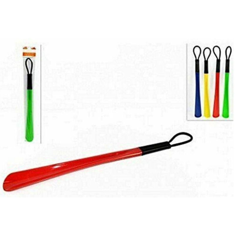 foto del prodotto trade shop traesio calzascarpe calza scarpe in plastica lungo colorato 48 cm per infilare calzature 