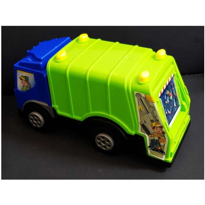 foto del prodotto trade shop traesio camion spazzatura trasporto rifiuti 40x23x15cm gioco spiaggia mare sport bimbini 