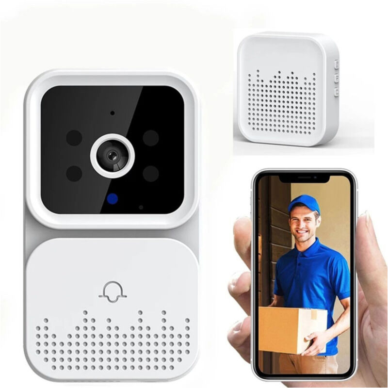 foto del prodotto trade shop traesio campanello video hd visione notturna wireless citofono videocitofono smart 