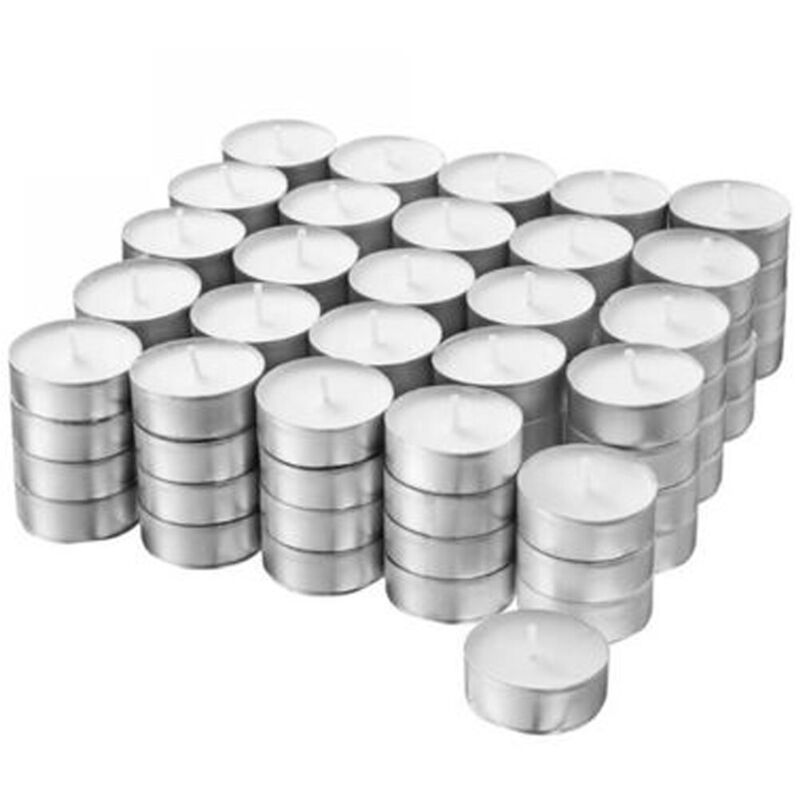foto del prodotto trade shop traesio candele tea light moccoli scaldavivande tealights in paraffina naturale 100pz 