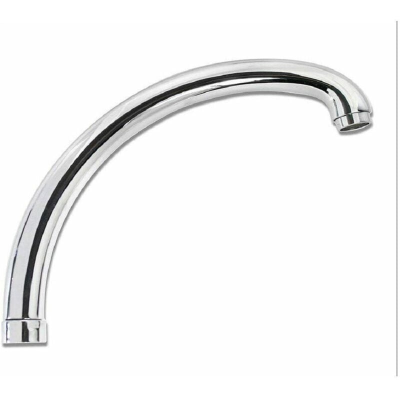 foto del prodotto trade shop traesio canna di ricambio bassa lunga per miscelatore lavello cromato lucido 19cm 