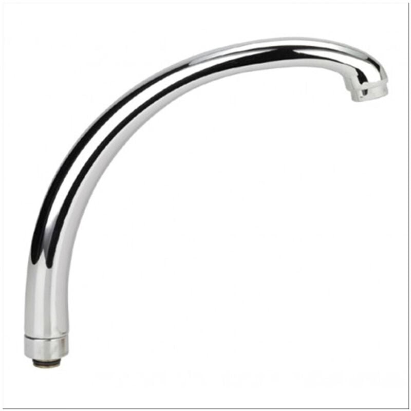 foto del prodotto trade shop traesio canna di ricambio miscelatore rubinetto cucina lavello canna alta cromato 15cm 