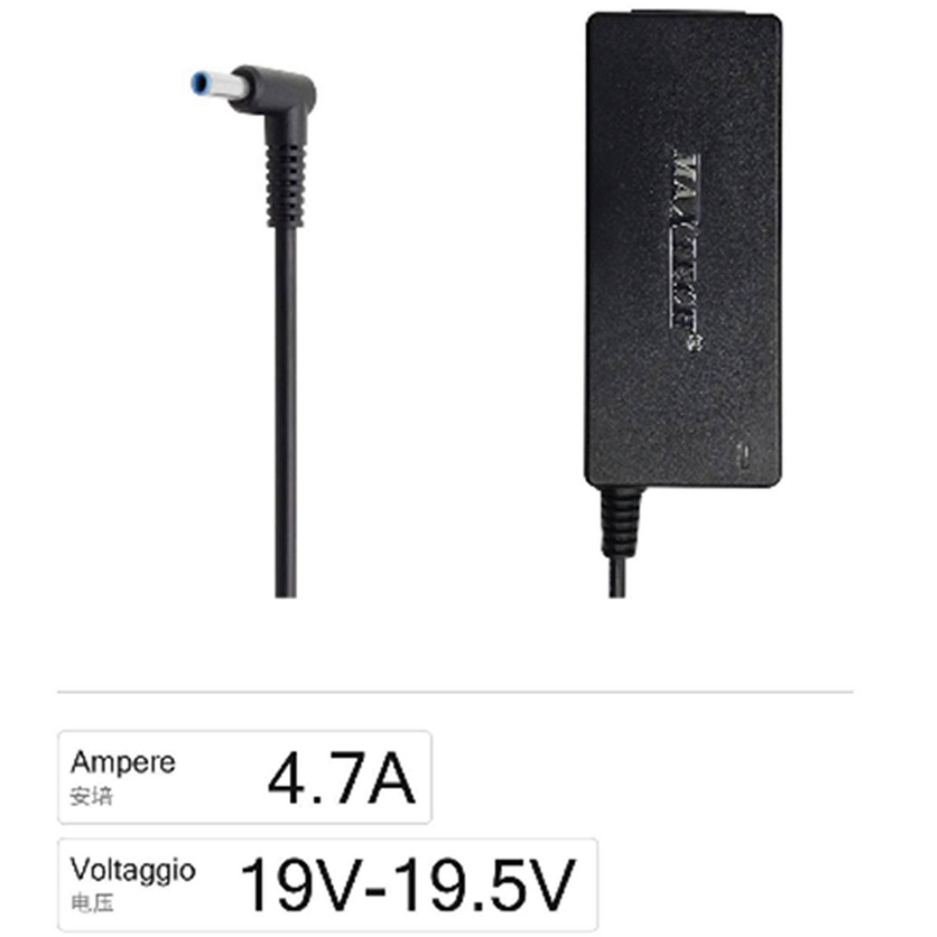 foto del prodotto trade shop traesio caricabatteria alimentatore compatibile per pc computer notebook hp 90w pc ca016 