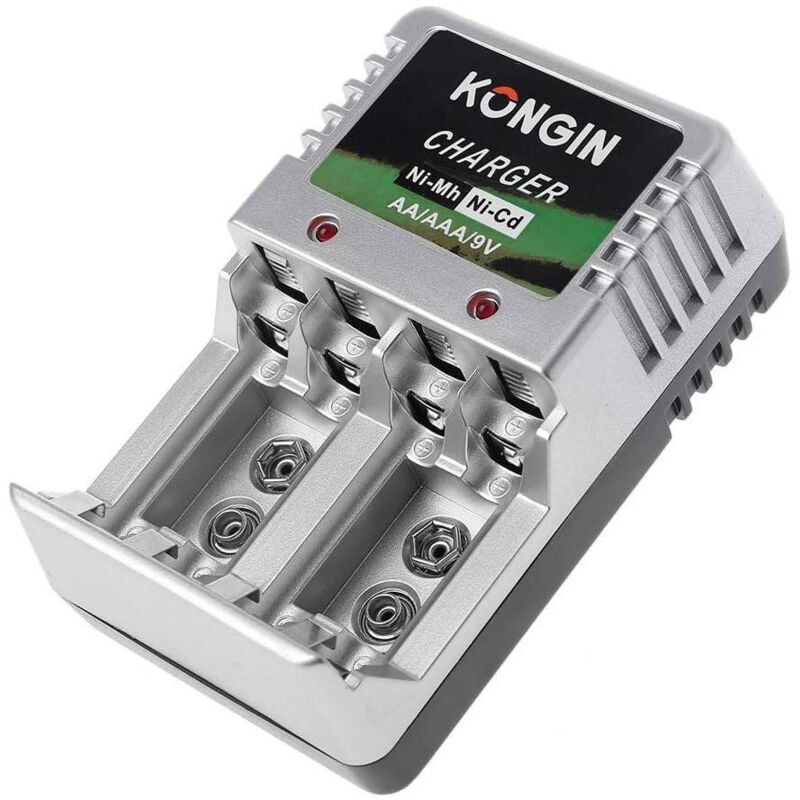 foto del prodotto trade shop traesio caricabatterie per batterie pile ricaricabili carica batteria aa aaa 9v ni mh cd 