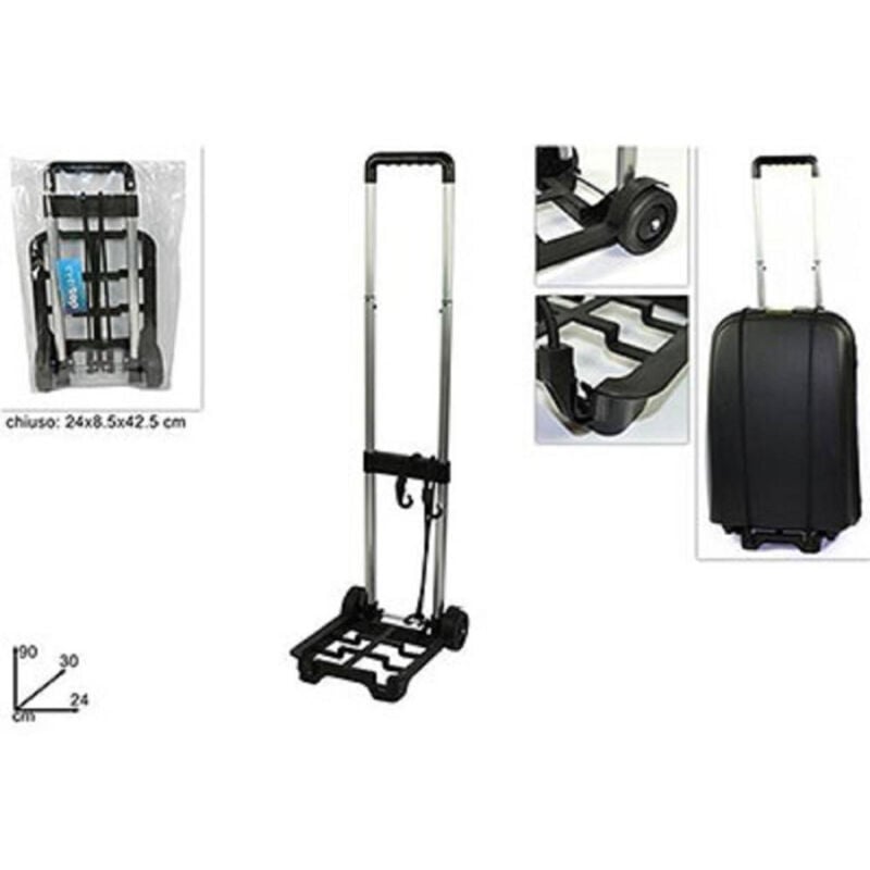 foto del prodotto trade shop traesio carrello porta valigia pieghevole richiudibile pacchi portavaligie per trasporto 
